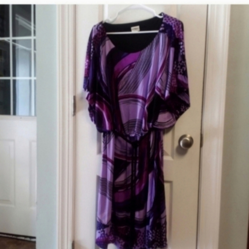 Cato Woman's Elegant Purple Women's 18/20 Dress Geometric Possibly Vintage